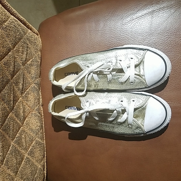 Converse Chuck Taylor All Star Ox Light Gold Lace Up Low Top Sneakers Shoes - Picture 2 of 6